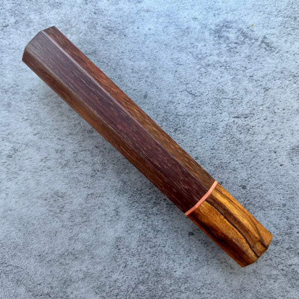 Custom Japanese Knife handle (wa handle)  for 165-210mm :  Brazilian ebony and desert ironwood