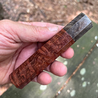 Custom Japanese Knife handle (wa handle)  for 165-210 mm  -  Sequoia burl and buckeye