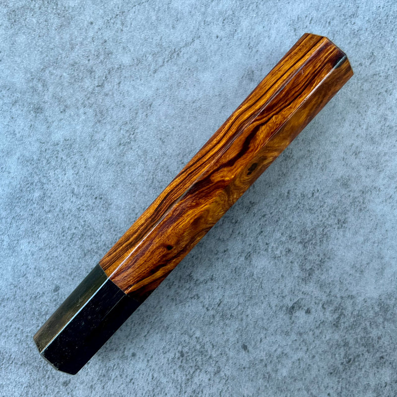 Custom Japanese Knife handle (wa handle)  for 165-210mm: Sonoran desert ironwood and horn