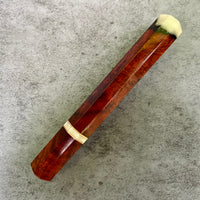 Custom Japanese Knife handle (wa handle)  for 240mm -  Bloodwood burl hybrid