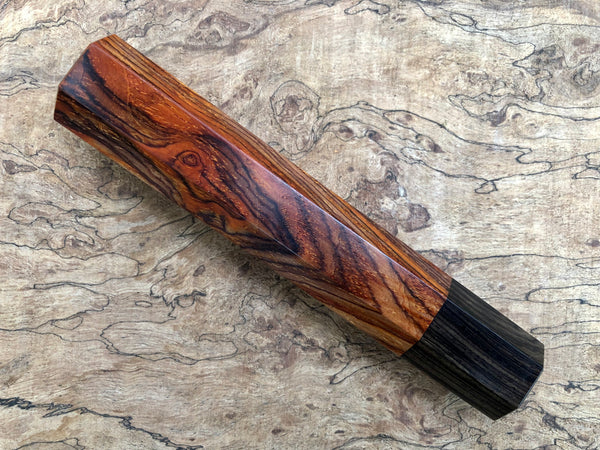 Custom Japanese Knife handle (wa handle)  for 240mm - Cocobolo and African Blackwood