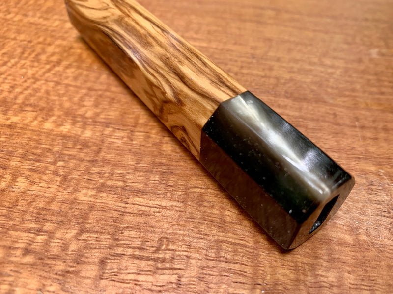 Custom Japanese Knife handle (wa handle) - Olivewood and horn
