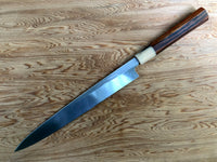 Custom Sasaoka Shirogami Damascus Yanagiba 270mm - cocobolo and horn