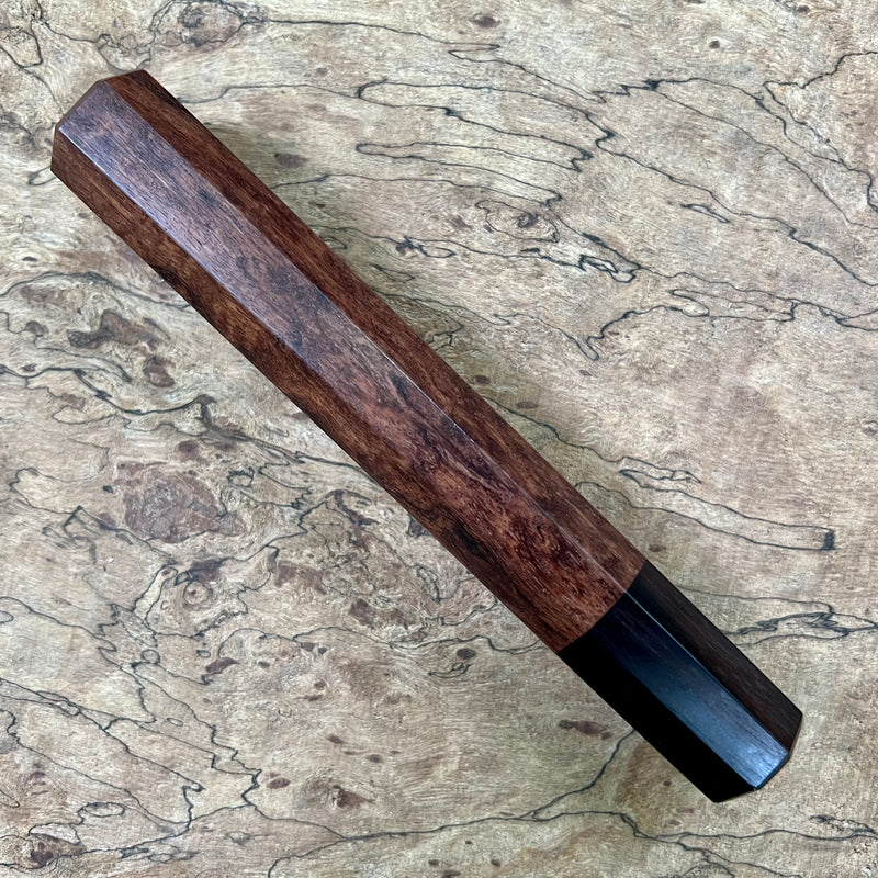 Custom Japanese Knife handle (wa handle) for 240mm : Granadillo and African Blackwood