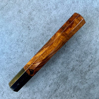 Custom Japanese Knife handle (wa handle)  for 240mm - Sonoran desert ironwood and horn