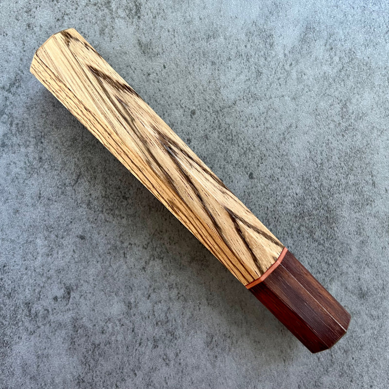 Custom Japanese Knife handle (wa handle)  for 240mm  -  zebrawood and katalox