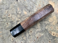 Custom Japanese Knife handle (wa handle) for 165-210 -  Spalted Walnut and horn