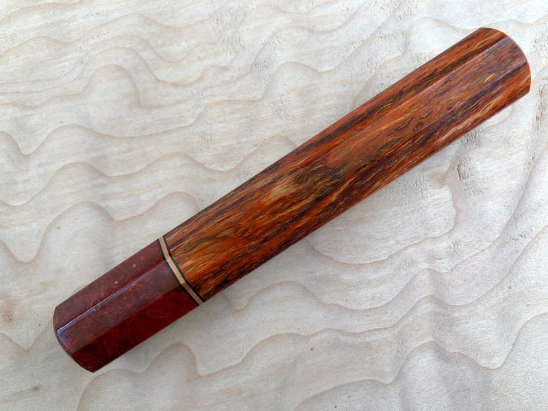 Custom Japanese Knife handle (wa handle) - Spaghetti Oak
