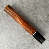 Custom Japanese Knife handle (wa handle)  for 165-210mm: Curly Siamese Rosewood