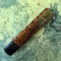 Custom Japanese Knife handle (wa handle) - Snakewood and horn
