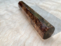 Custom Japanese Knife Handle (Wa Handle) - Spalted Mango Burl and Sonoran Desert Ironwood