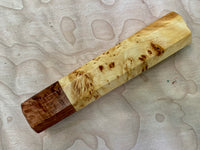 Custom Japanese Knife handle (wa handle) - Yellow Cedar Burl