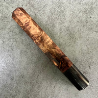 Custom Japanese Knife handle (wa handle) for 240mm : Honduran Rosewood Burl and horn