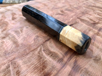 Custom Japanese Knife Handle (Wa Handle) -Ziricote and buckeye