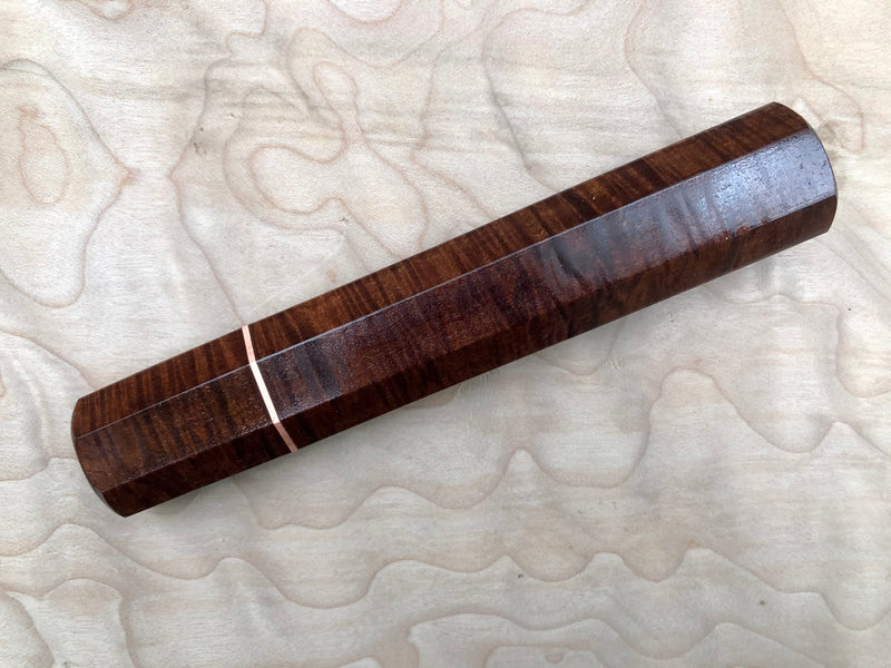 Custom Japanese Knife Handle - Ringed Gidgee and copper