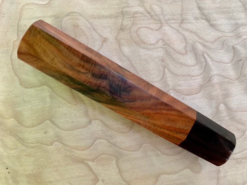 Custom Japanese Knife handle (wa handle) - Curly Siamese Rosewood