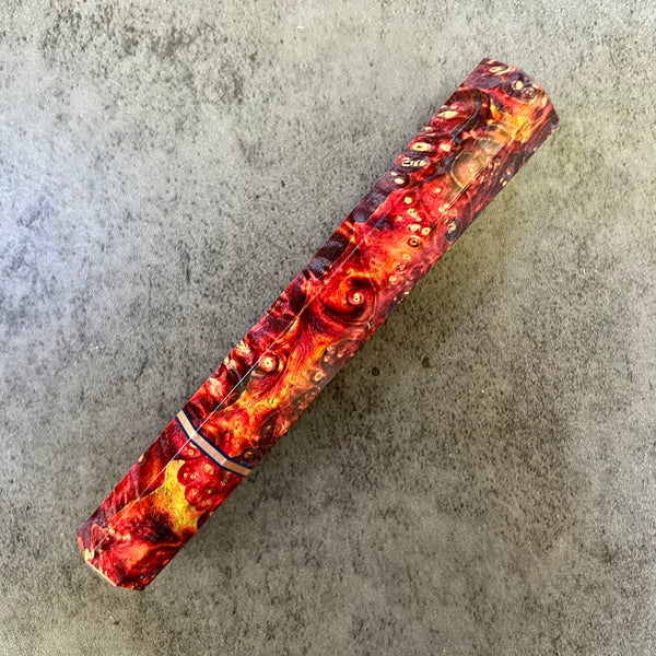 Custom Japanese Knife handle (wa handle)  for 165-210mm:   Cosmic dyed box elder