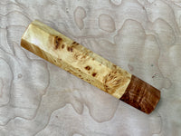 Custom Japanese Knife handle (wa handle) - Yellow Cedar Burl