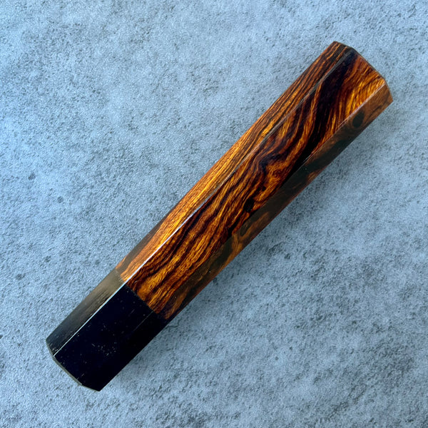 Custom Japanese Knife handle (wa handle)  for 165-210mm: Sonoran desert ironwood and horn