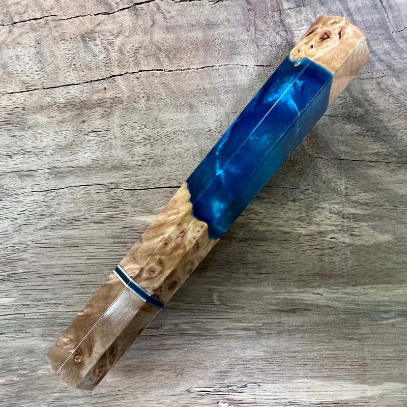 Custom Japanese Knife handle (wa handle)  for 165-210mm  - Maple burl hybrid