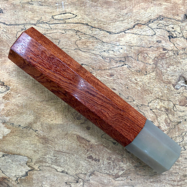 Custom Japanese Knife handle (wa handle) for 165-210 -  Bubinga and blonde horn