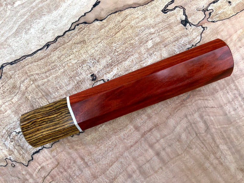 Custom Japanese Knife Handle - Redheart and Bocote
