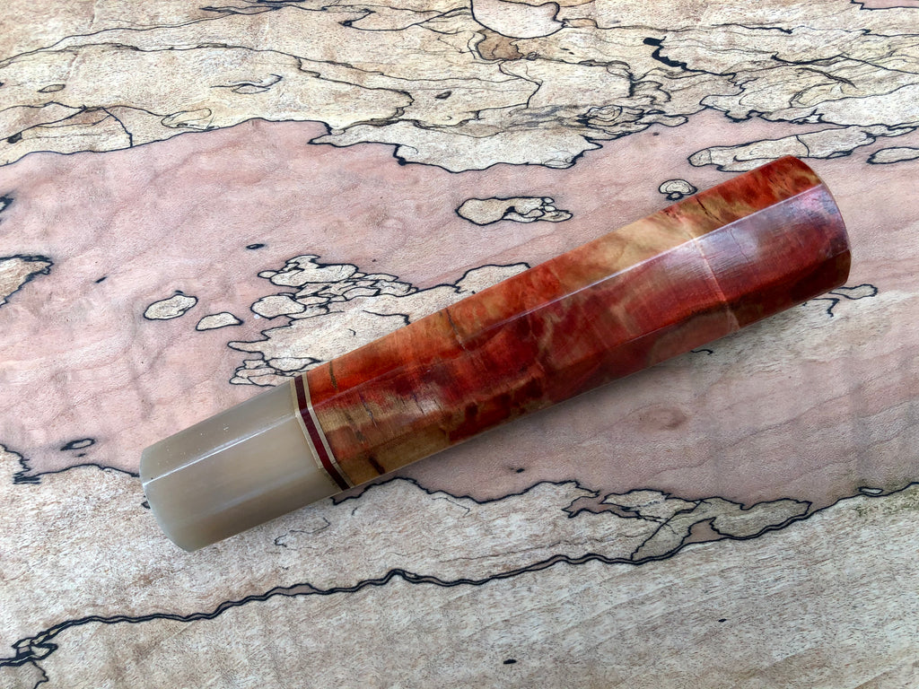 Japanese Box Handle Custom Japanese Knife Handle (Wa Handle) - Flame Box Elder – Sugi Cutlery