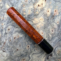 Custom Japanese Knife handle (wa handle) - Amboyna Burl and Buffalo horn
