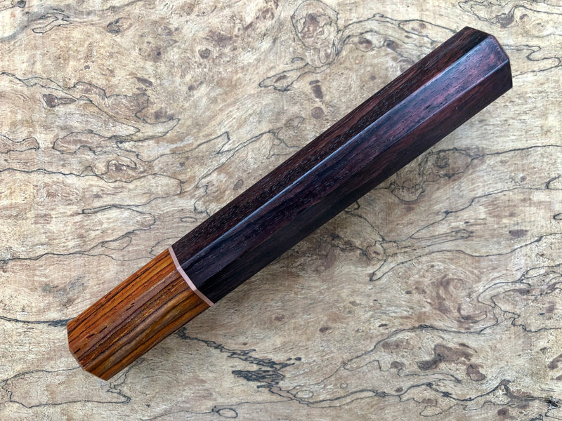 Custom Japanese Knife handle (wa handle)  for 165-210mm  - East India Rosewood and cocobolo