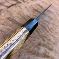 Custom Kyohei Iron clad Aogami Kurouchi Funayuki 165mm - zebrawood and ziricote