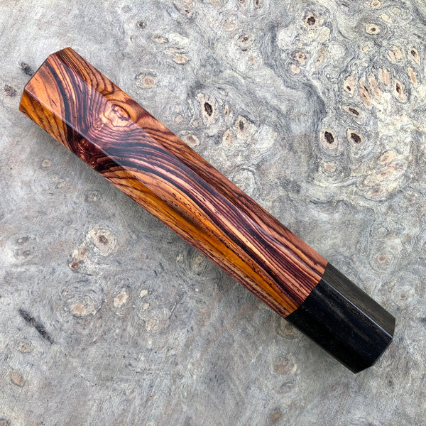 Custom Japanese Knife handle (wa handle)  for 240mm - Cocobolo and ebony