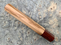 Custom Japanese Knife handle (wa handle)  for 240mm -  Olivewood and Honduran Rosewood
