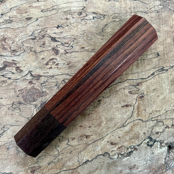 Custom Japanese Knife handle (wa handle)  for 210mm  -  Yucatán rosewood and Katalox