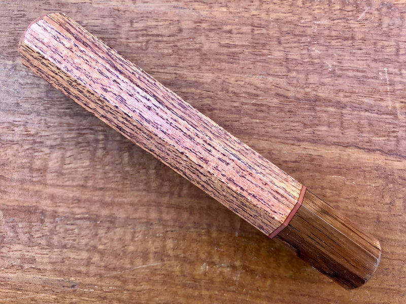 Custom Japanese Knife handle (wa handle) for 165-210mm : Inlayed honey locust and Rosewood
