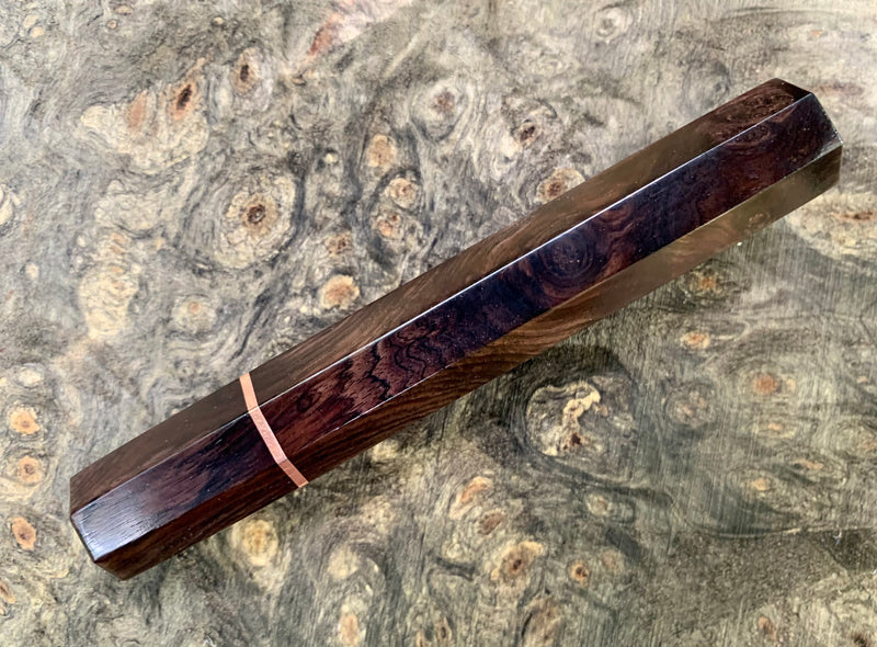 Custom Japanese Knife handle (wa handle) -  Figured African Blackwood