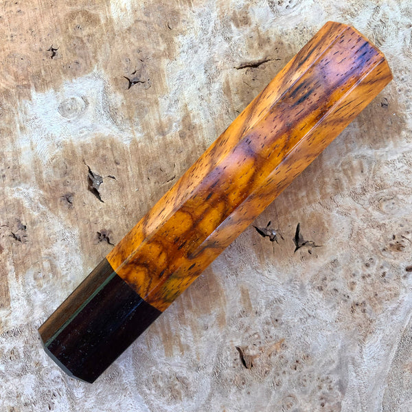 Custom Japanese Knife handle (wa handle)  for 165-210mm  - Cocobolo and Macassar ebony