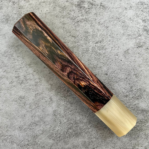 Custom Japanese Knife handle (wa handle)  for 240mm  -   Cocobolo and blonde horn