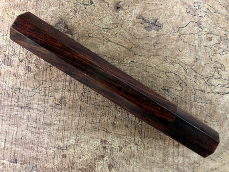 Custom Japanese Knife handle (wa handle) for 240mm - Cocobolo and marbled horn