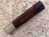 Custom Japanese Knife handle (wa handle) for 165-210mm -  Black cocobolo and blonde