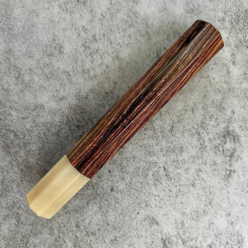 Custom Japanese Knife handle (wa handle)  for 165-210mm: cocobolo and blonde horn