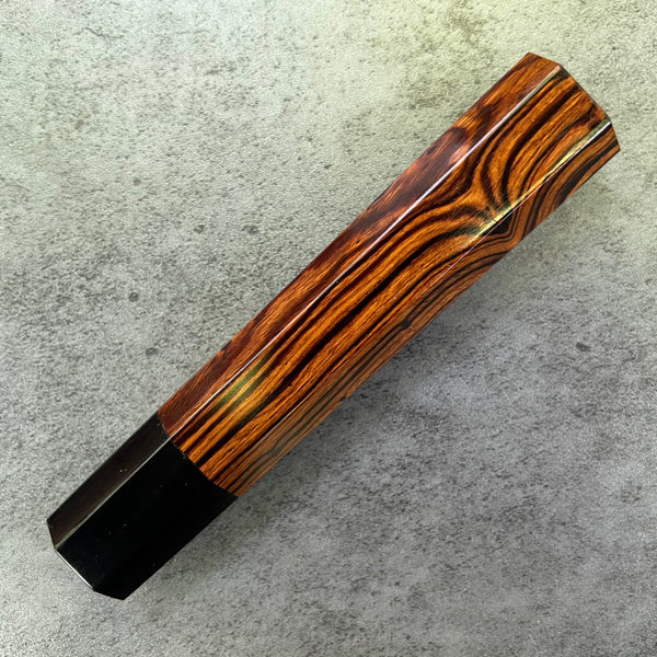 Custom Japanese Knife handle (wa handle)  for 165-210 mm -  Desert ironwood and horn