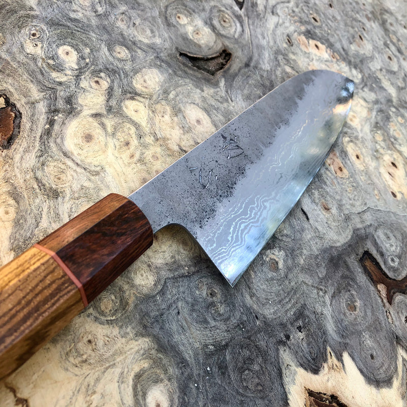 Hatsukokoro Inazuma Aogami Super Santoku 175 mm - Zebrawood