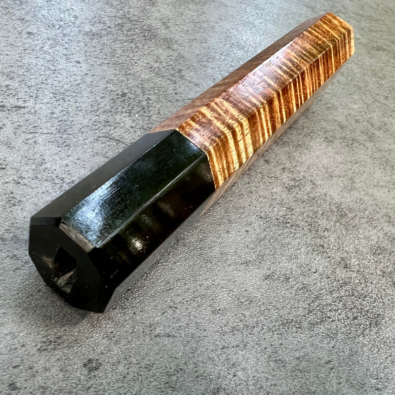 Custom Japanese Knife handle (wa handle)  for 165-210mm  -  Tasmanian Blackwood and horn