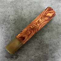 Custom Japanese Knife handle (wa handle)  for 165-210mm  -  Siamese rosewood and horn