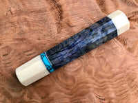 Custom Japanese Knife Handle - dyed maple with faux ivory