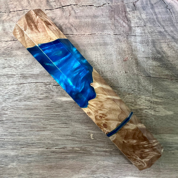 Custom Japanese Knife handle (wa handle)  for 165-210mm  - Maple burl hybrid