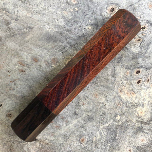 Custom Japanese Knife handle (wa handle) - Cocobolo and African Blackwood