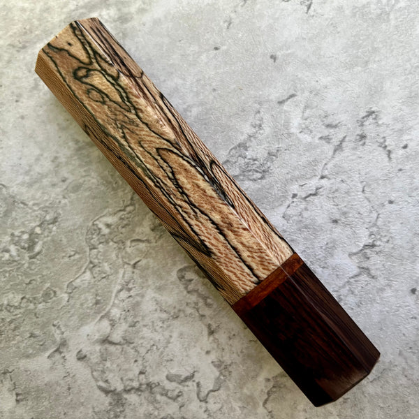 Custom Japanese Knife handle (wa handle)  for 165-210 mm  -  Spalted Sycamore