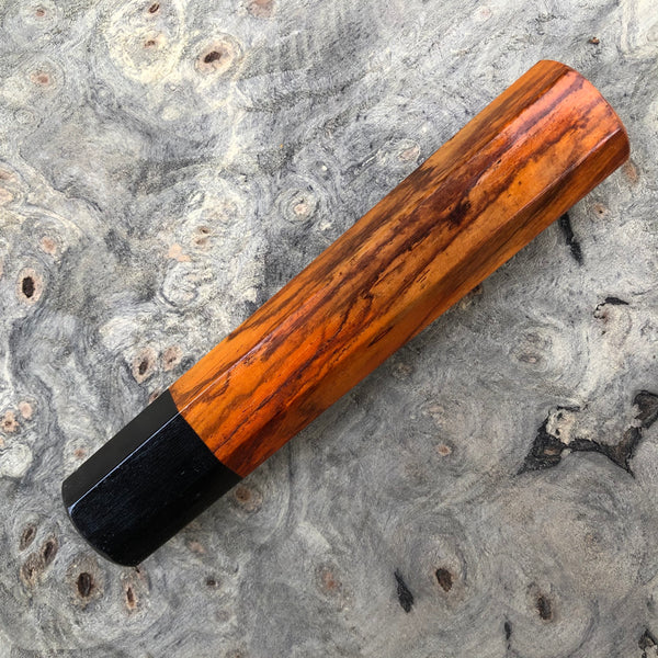 Custom Japanese Knife handle (wa handle) - Siamese Rosewood and horn