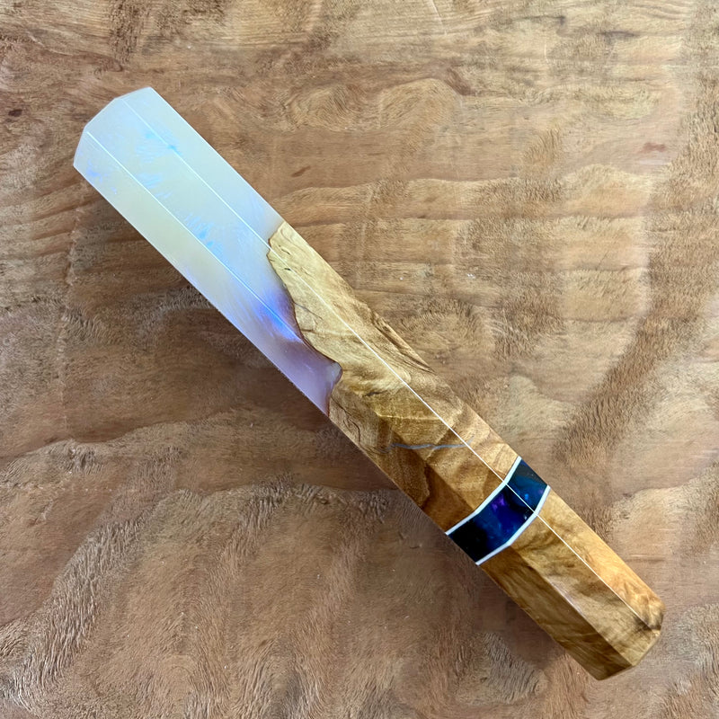 Custom Japanese Knife handle (wa handle)  for 210mm  -  hybrid burl